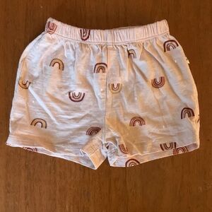 🍊5/$25 Rabbit & Bear Organic Rainbow Print Kids Shorts size 12m